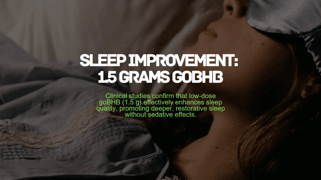 Sleep improvement with gobhb recommended dose for sleep aid ketone labs 001